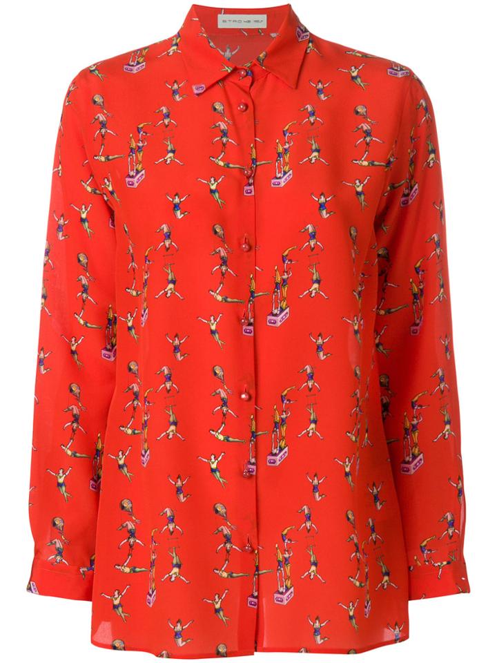 Etro Circus Print Shirt - Red