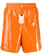 Wwwm Drawstring Fitted Shorts - Orange