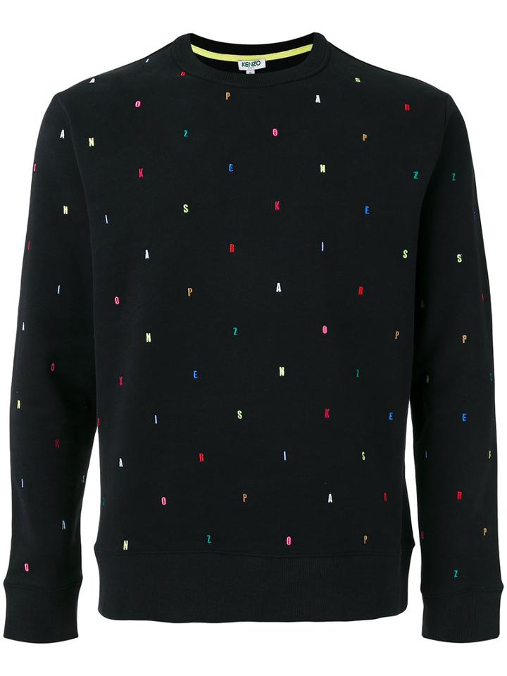 Kenzo Square Print Sweater, Men's, Size: Medium, Black, Cotton