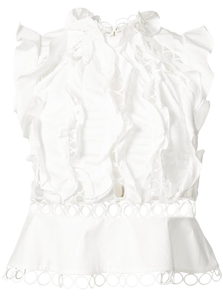 Zimmermann - Winsome Ruffle Blouse - Women - Cotton - 0, White, Cotton