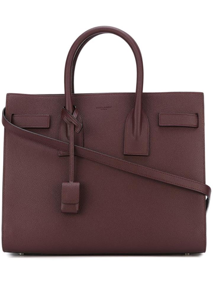 Saint Laurent - Small 'sac De Jour' Tote - Women - Calf Leather - One Size, Women's, Pink/purple, Calf Leather