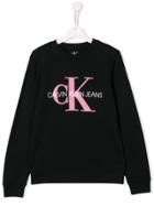 Calvin Klein Kids Crew Neck Logo Sweatshirt - Black