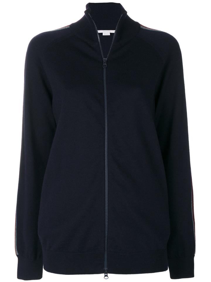 Stella Mccartney Striped Zip Jumper - Blue