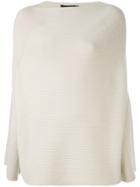 Calvin Klein Cashmere Oversized Ribbed Sweater - Nude & Neutrals