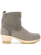 No.6 Low Heel Ankle Boots - Grey