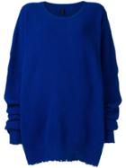 Unravel Project Oversized Knit Jumper - Blue