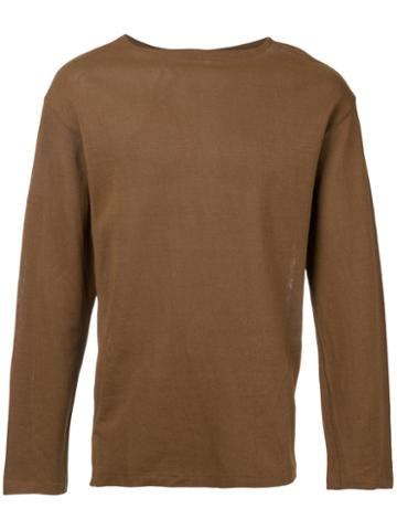 Kaptain Sunshine - Round Neck Top - Men - Japanese Paper - 40, Brown, Japanese Paper