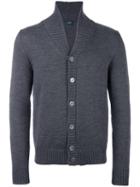 Zanone Shawl Collar Cardigan, Men's, Size: 54, Grey, Virgin Wool