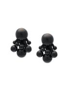 Monies Tassel Bead Clip On Earrings - Black