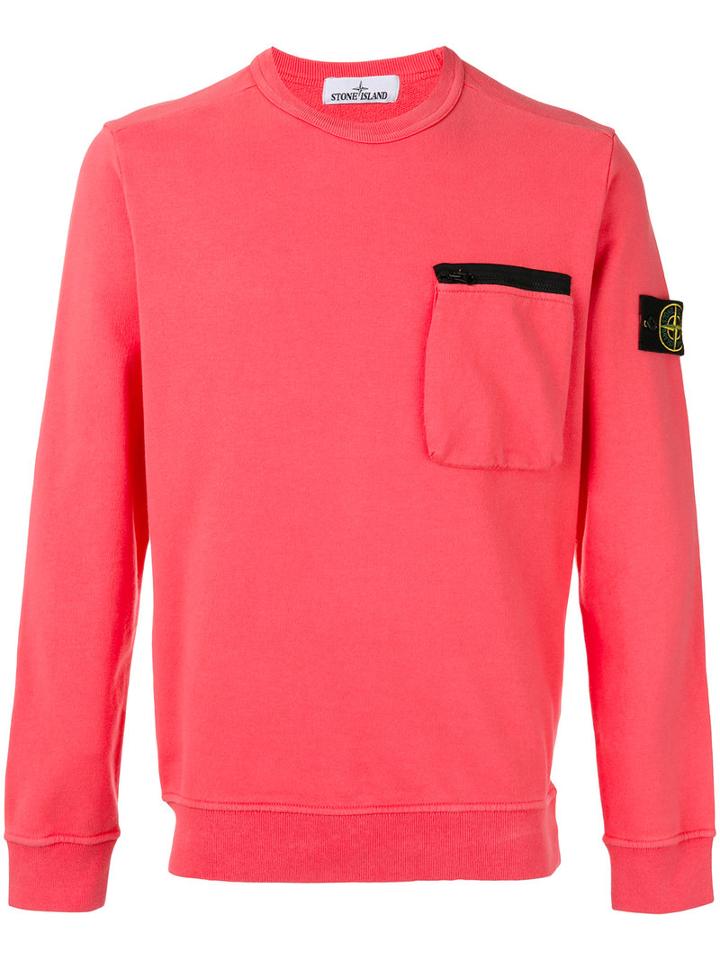 Stone Island - Patch Detail Sweatshirt - Men - Cotton - L, Yellow/orange, Cotton