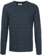 Ck Calvin Klein Striped Jersey Jumper - Blue