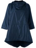 Aspesi Hooded Rain Poncho, Women's, Blue, Polyamide/polyester