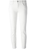 J Brand Cropped Rail Jeans, Women's, Size: 27, White, Cotton/polyester/spandex/elastane