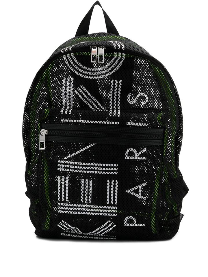 Kenzo Mesh Panelled Backpack - Black