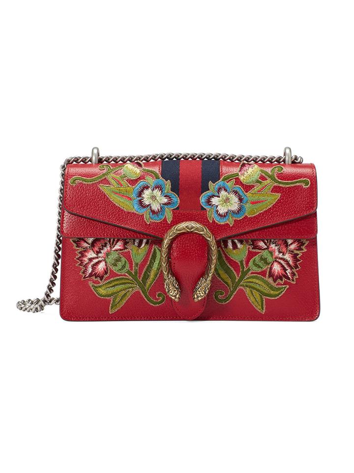 Gucci Dionysus Embroidered Leather Shoulder Bag