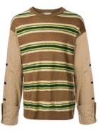 Wooyoungmi Colour Block Striped Jumper - Brown
