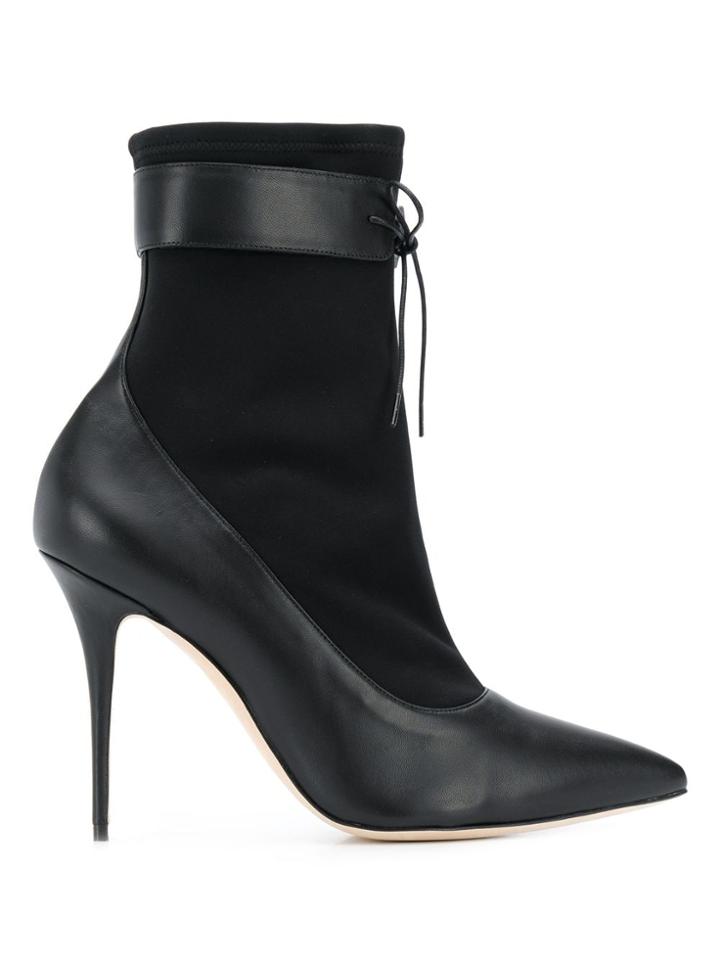 Manolo Blahnik Tie Detail Boots - Black