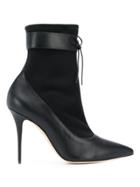 Manolo Blahnik Tie Detail Boots - Black