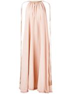 Caravana Leather Tie Halter Dress - Pink & Purple