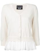 Boutique Moschino Frill Trim Cardigan - Neutrals