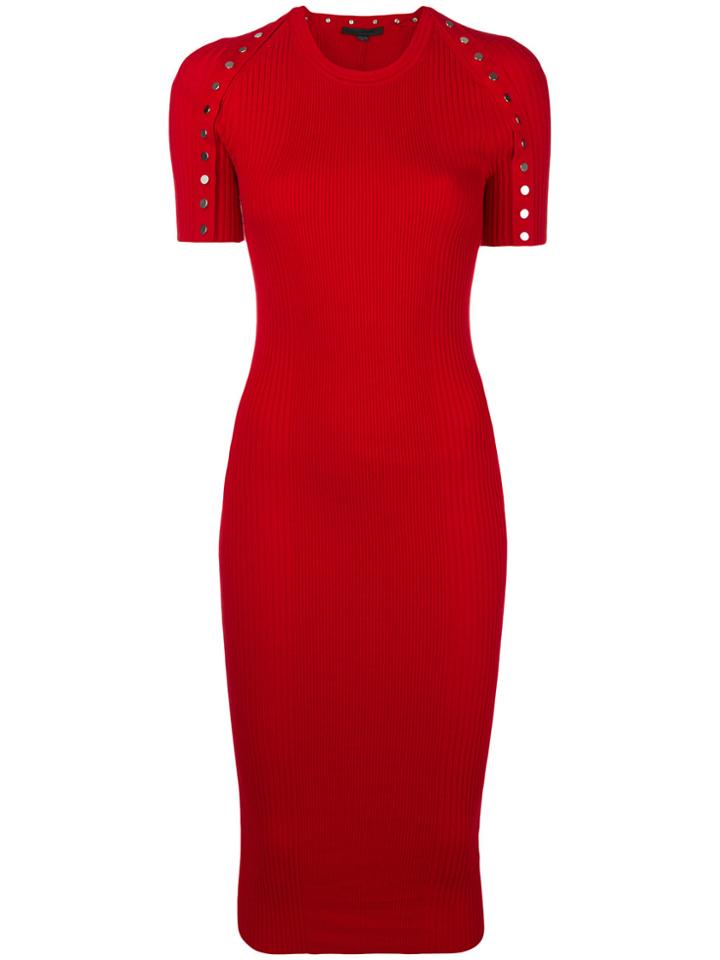Alexander Wang Short-sleeve Sweater Dress - Red