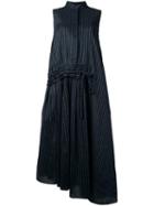 Victoria Victoria Beckham Striped Shift Dress, Women's, Size: 10, Blue, Cotton/linen/flax/spandex/elastane/cotton