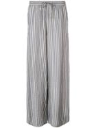 Onia Chloe Wide Striped Trousers - Blue