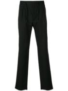 Fendi Drawstring Straight-leg Trousers - Black