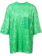 Tibi Lace Short-sleeved Blouse - Green