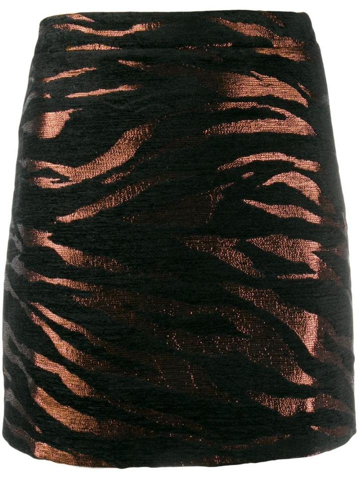 Andamane Tiger Print Mini Skirt - Black