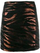 Andamane Tiger Print Mini Skirt - Black