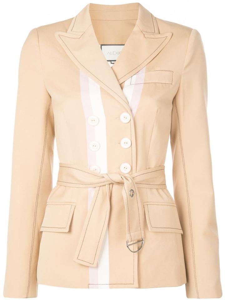 Alexis Belted Fitted Jacket - Brown