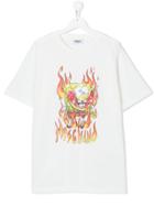 Moschino Kids Spongebob On Fire Print T-shirt - White
