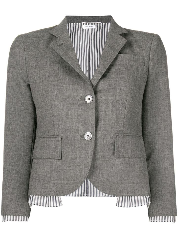 Thom Browne Drop Lining Wool Sport Coat - Grey