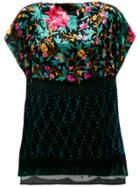 Pierre-louis Mascia Floral Sleeveless Blouse - Black