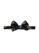 Dolce & Gabbana Kids Crown Print Bow Tie - Black