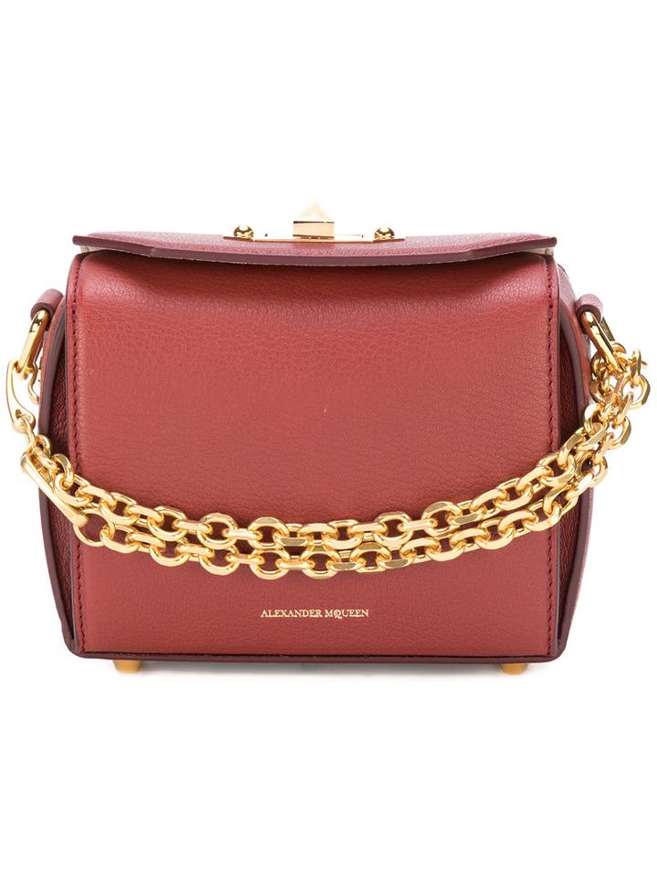 Alexander Mcqueen - Box Bag 16 - Women - Leather - One Size, Pink/purple, Leather