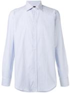 Mp Massimo Piombo Striped Shirt, Men's, Size: 41, Blue, Cotton