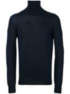 Jil Sander - Turtle Neck Jumper - Men - Silk/virgin Wool - 48, Blue, Silk/virgin Wool