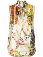 Oscar De La Renta Mixed Print Blouse - Multicolour