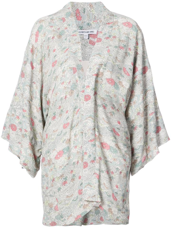 Elizabeth And James Oversized Floral Print Jacket - Multicolour
