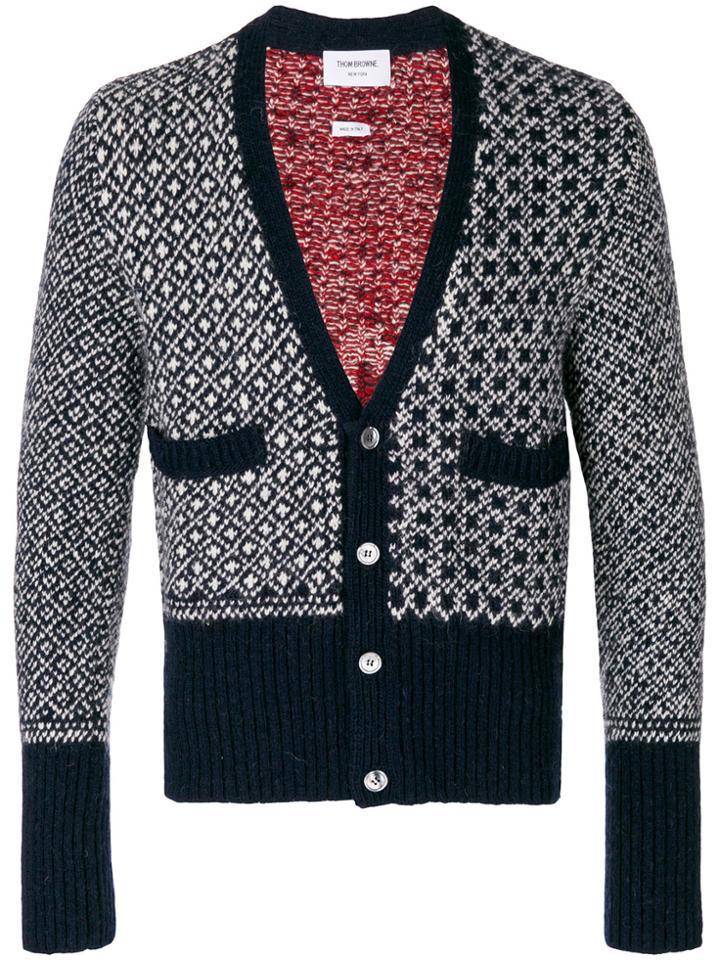 Thom Browne Penguin Icon Cardigan - Blue