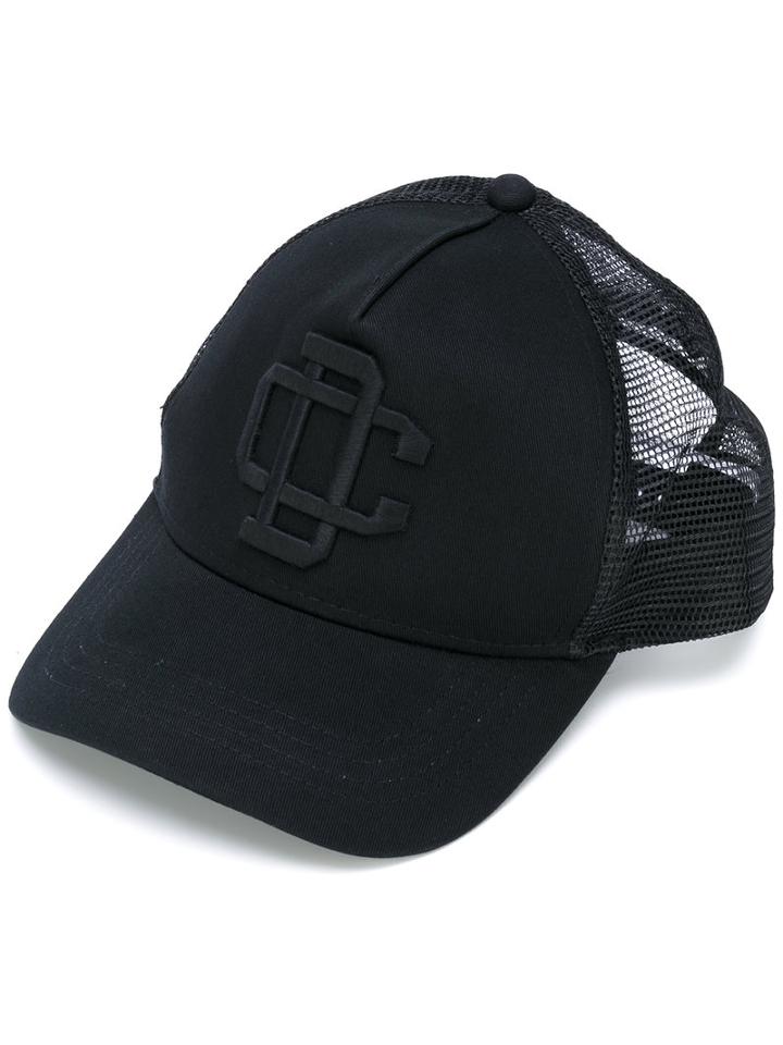 Dsquared2 - Monogrammed Peak Cap - Men - Cotton/polyester - One Size, Black, Cotton/polyester