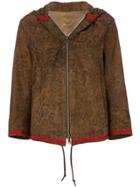 Sylvie Schimmel Leopard Print Hooded Leather Jacket - Unavailable