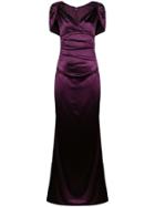 Talbot Runhof Sheen Draped Long Dress - Pink