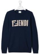 Fendi Kids Logo Sweatshirt - Blue