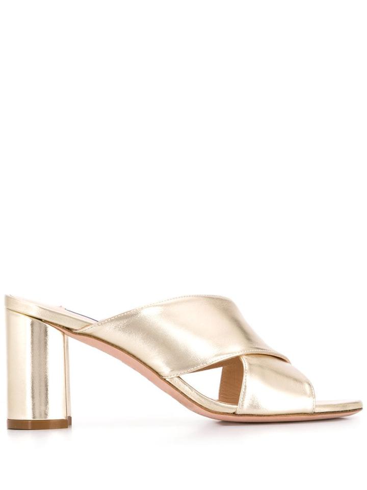 Stuart Weitzman Open Toe Sandals - Gold
