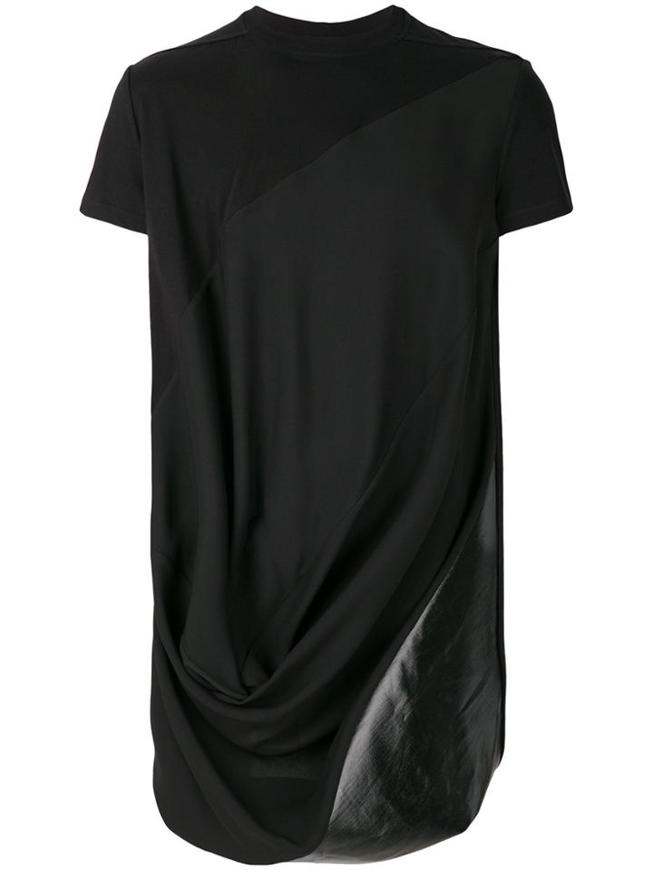 Rick Owens Oversized Ruchéd T-shirt - Black