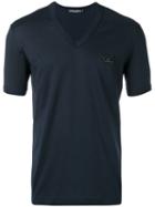 Dolce & Gabbana Chest Logo Plaque T-shirt, Men's, Size: 54, Black, Cotton