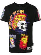 Philipp Plein Pizza Print T-shirt - Black